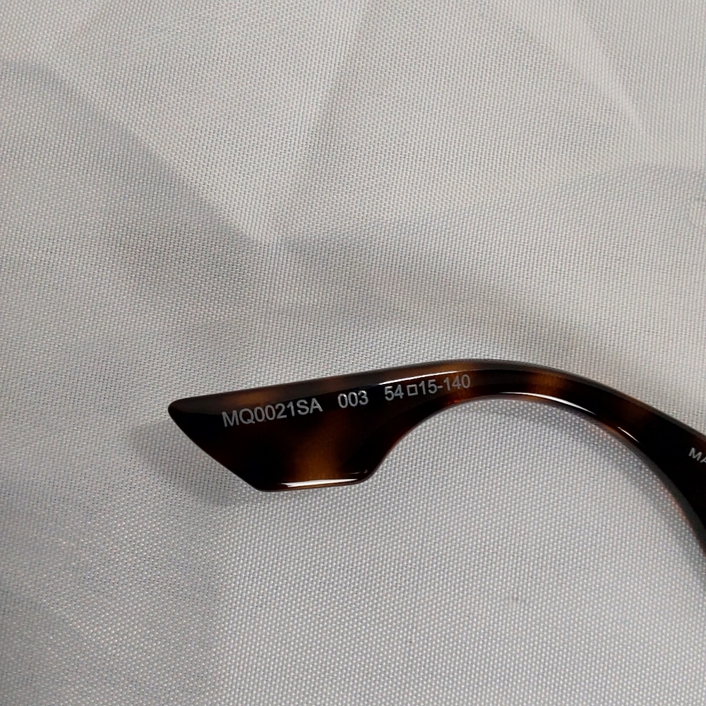 MCQ Alexander McQueen Cat Eye Sunglasses MQ0021SA 003 Tortoise Grommet Accents - Picture 9 of 12
